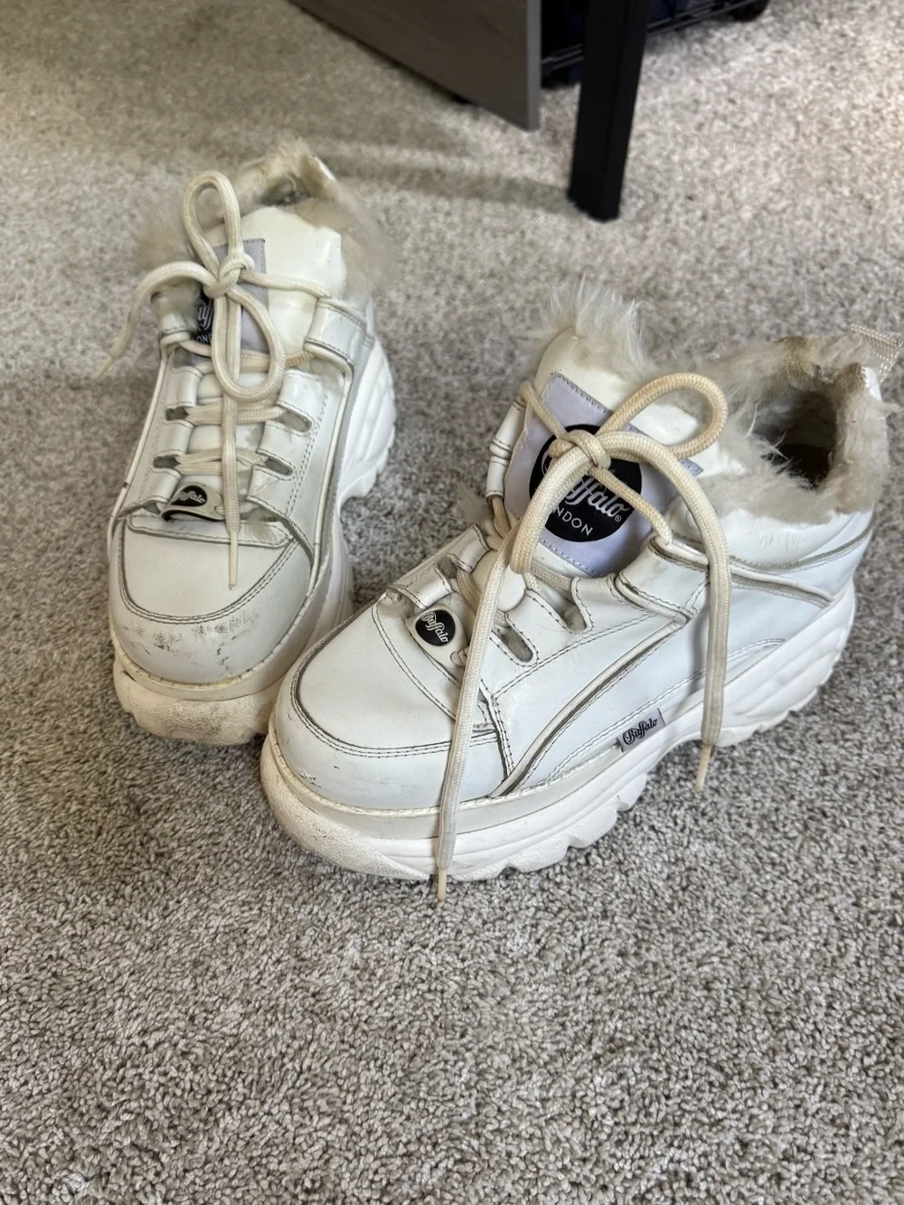 Junya Watanabe Comme des garçons x Buffalo London Furry Platform Sneakers